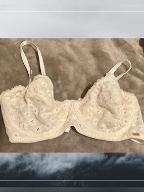 Flirty Romantic Bridal Jessica Simpson White Eyelet Underwire Bra